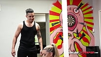 porn bruno makes horny trainer do some excercise on his big cock sex