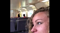 porn angel emily public blowjob in the train and cumswallowing sex