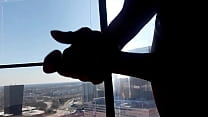 porn cc at work on the 25th floor playing with curve sex