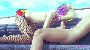 porn raped suicide squad yaoi observe harley quinn femboy skills with her hand and mouth sissy japanese asian manga sex
