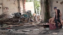 Two Horny Euro Lesbians Get Ass Fucjed By Two Studs In Abandoned Building porn two horny euro lesbians get ass fucjed by two studs in abandoned building sex