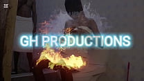 porn shower time with two horny african couple as they kiss lick and suck each other foreplay sex