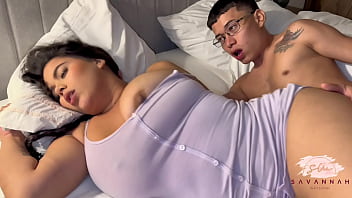 porn my husbands stepson sneaks into our bed while the cuckold is asleep savannah watson sex